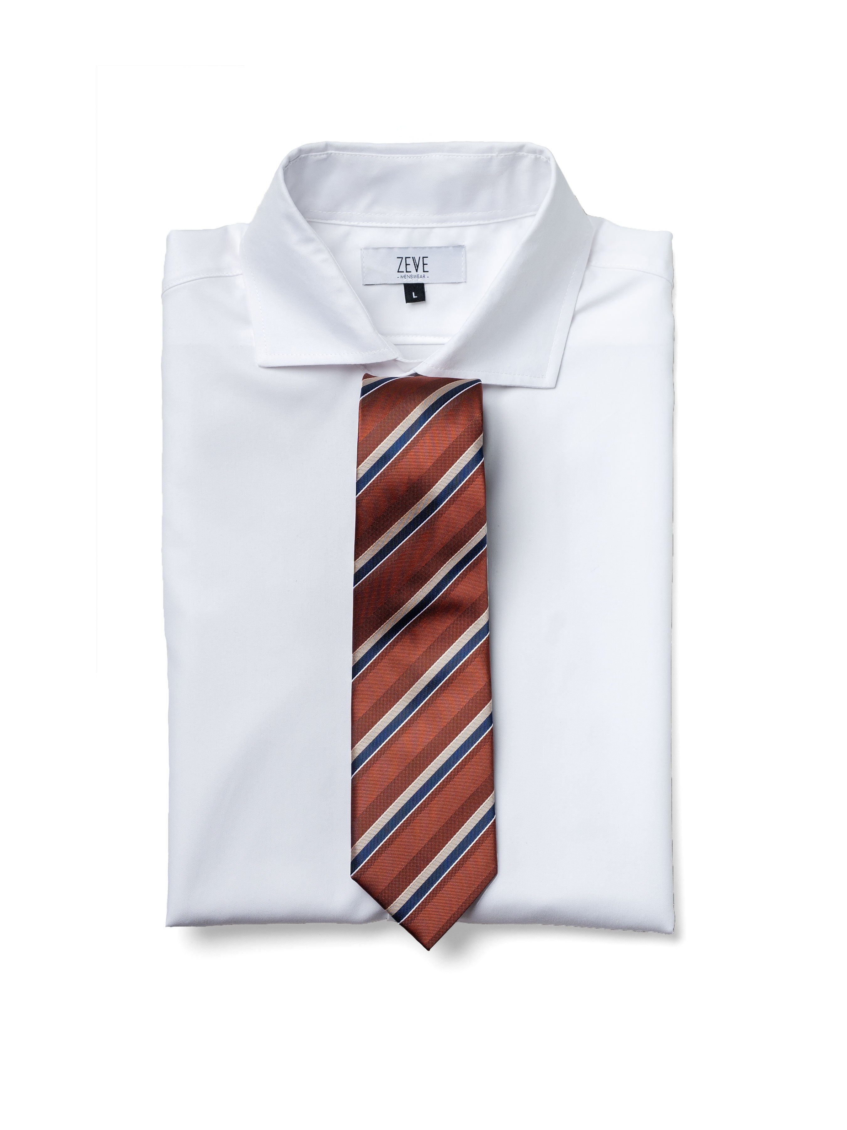 StripesTieRustWithNavyandWhiteLines3 - Zeve