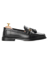 Tassel-Moccasin-Solid-Black-Side - Zeve