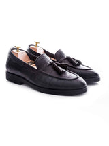TasselLoaferBlackCrocoLeather_CrepeSole_3 - Zeve