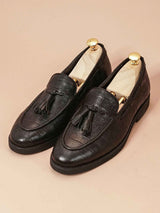TasselLoaferBlackCrocoLeather_CrepeSole_9 - Zeve