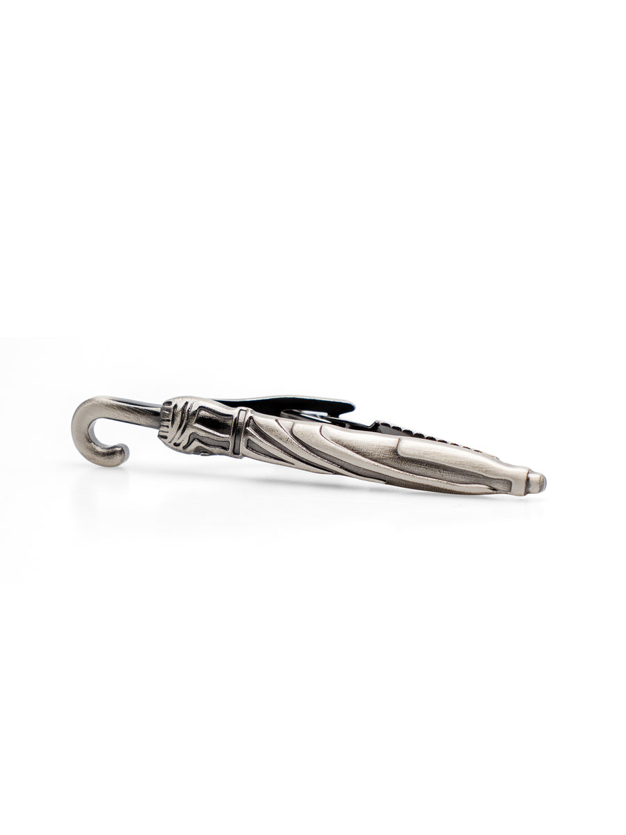 Tie Clip - Umbrella Silver