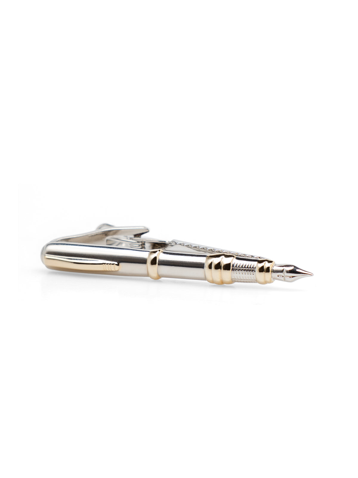 Tie Clip - Fountain Pen Silver Gold