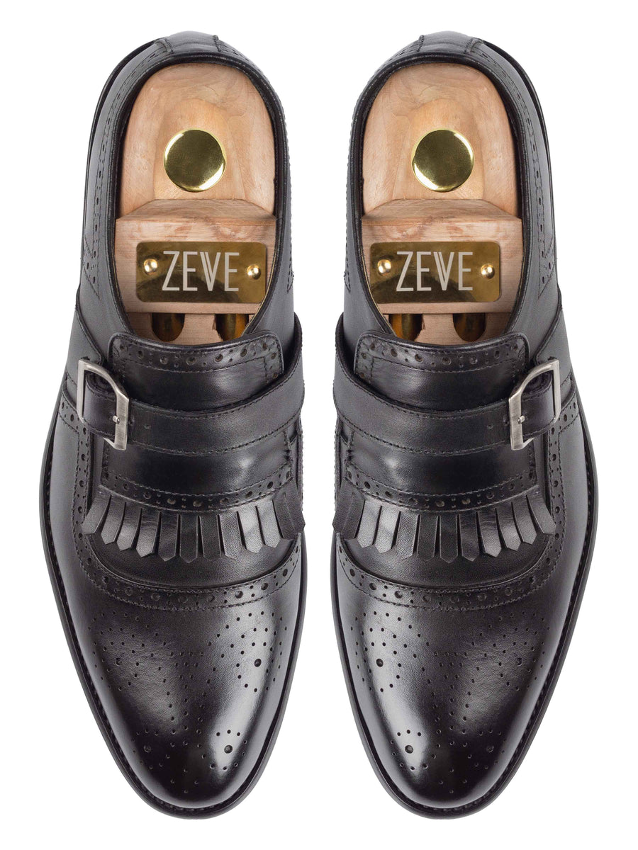 Top-Jean-Single-Monk-Strap-Black - Zeve