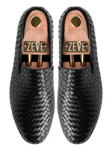 Top-Loafer-Slipper-Black-Weave - Zeve