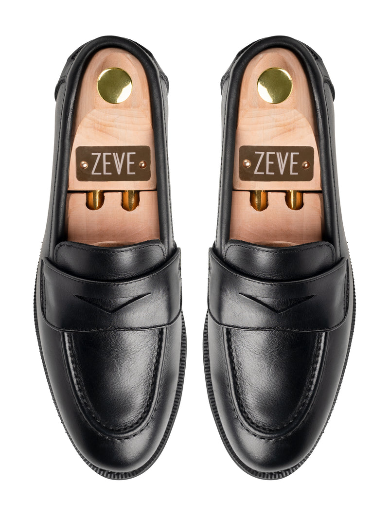 Top-Solid-Black-Wayne-Penny-Loafer-_Crepe-Sole - Zeve
