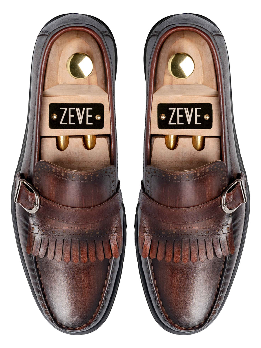 TopFringeBuckleLoaferBrownPatinaEvaCombat_bf3a023d-345e-47d0-bc48-87c63a7ea83a - Zeve