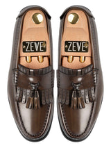 TopFringeClassicLoaferCognacTanwithTassel_HandPaintedPatina - Zeve