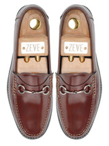 TopHorsebitMoccasinLoaferCognacTanPatentLeather - Zeve