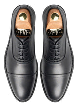 TopOxfordCapToeBlackLaceUp_FlexiSole - Zeve