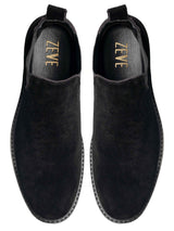 TopStefanoBootsBlackSuedeLeather_CrepeFlex - Zeve