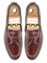 TopTasselLoaferCognacTanPatentLeather - Zeve