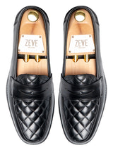 TopVadilloPennyLoaferSolidBlackLeather_EvaCombat - Zeve