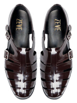 TopVenetoSandalDarkBrownPolishedLeather_EVACombat - Zeve