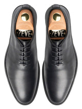 TopWholecutOxfordBlackLaceup_FlexiSole - Zeve