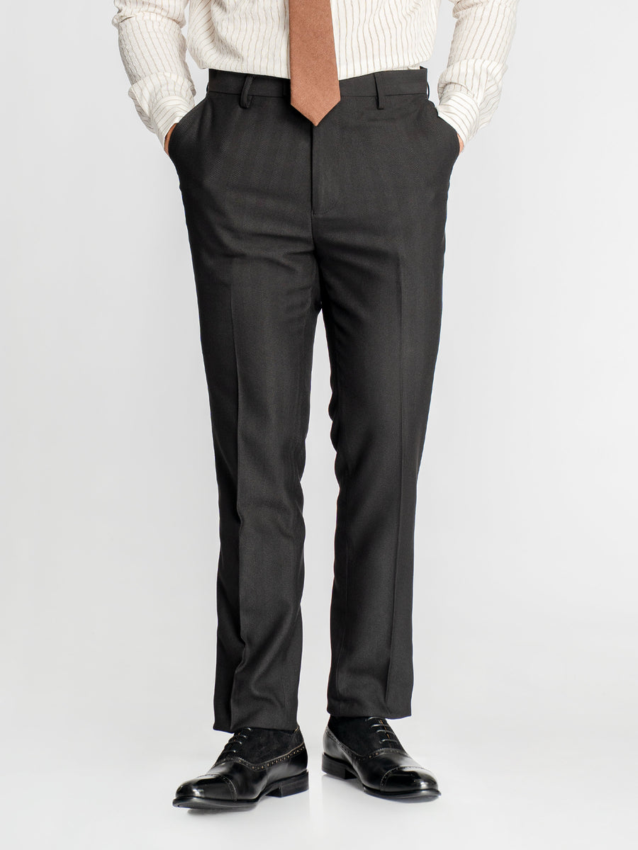 Trousers-With-Belt-Loop-Black-Shadow-Stripe-_Slim-Straight_-1 - Zeve