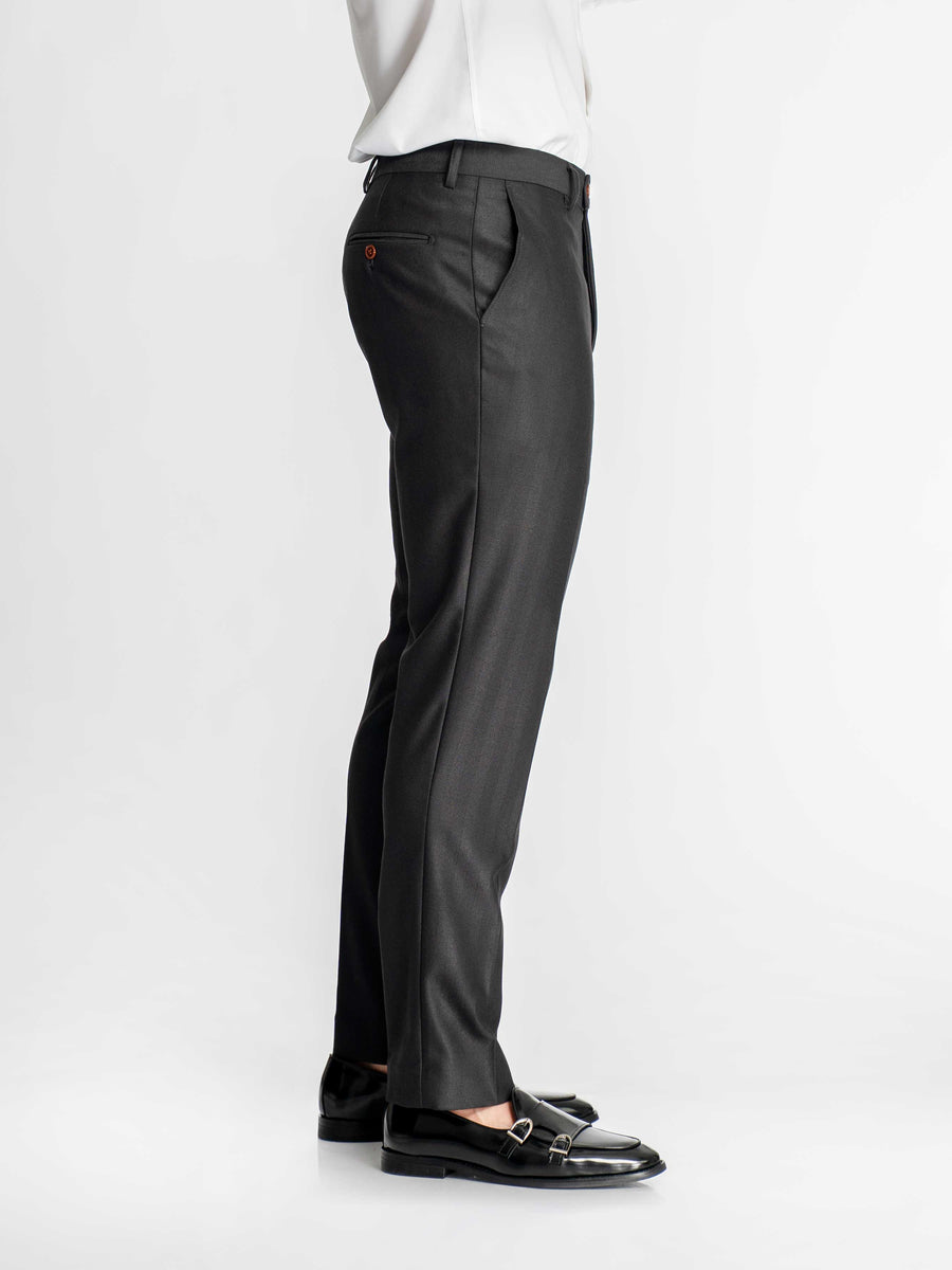 Trousers-With-Belt-Loop-Grey-Charcoal-Shadow-Stripe-_Slim-Straight_-4 - Zeve