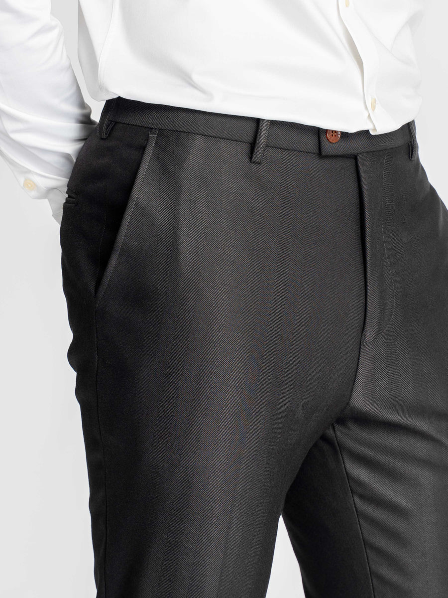 Trousers-With-Belt-Loop-Grey-Charcoal-Shadow-Stripe-_Slim-Straight_-5 - Zeve