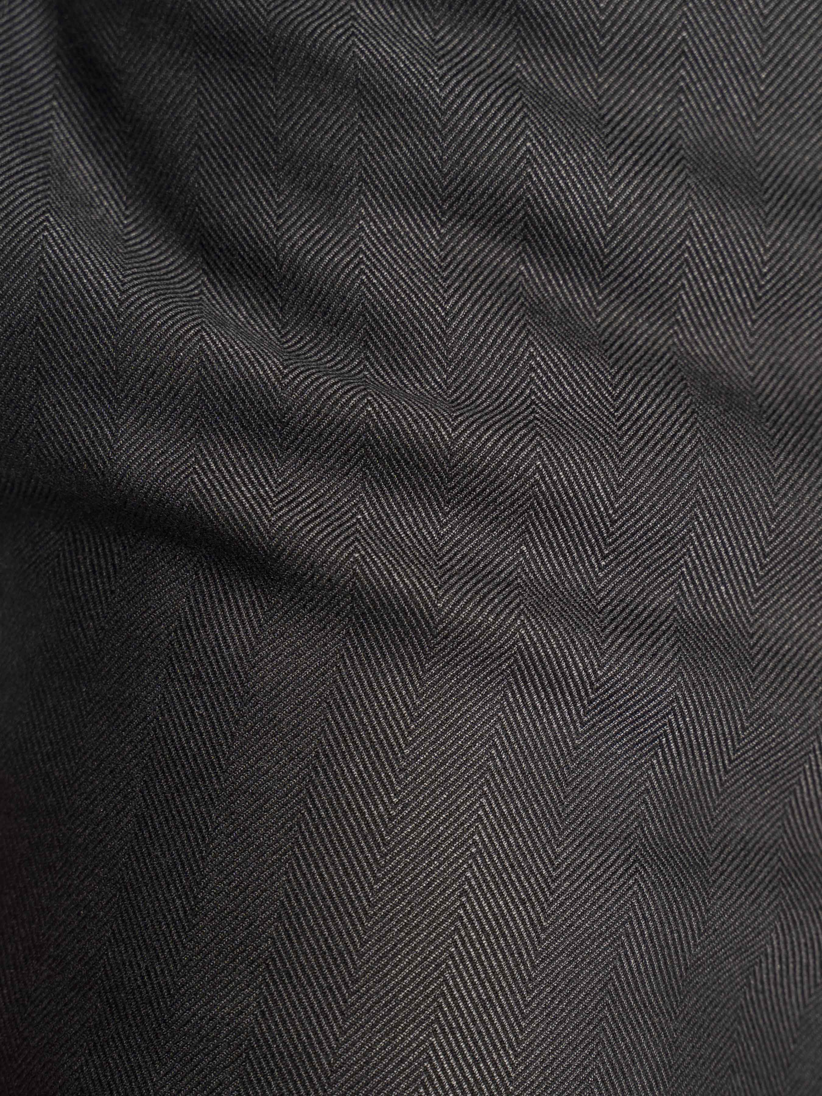 Trousers With Belt Loop - Grey Charcoal Shadow Stripe (Slim Straight)