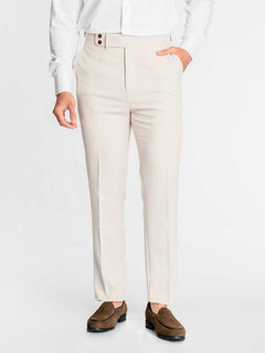 Trousers-With-Side-Adjuster-Sand-White-_Slim-Straight-Cut_-1 - Zeve