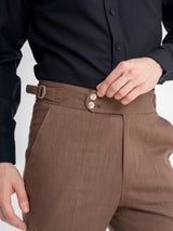 Trousers-With-Side-Adjusters-Linen-Coffee-Plain_03 - Zeve