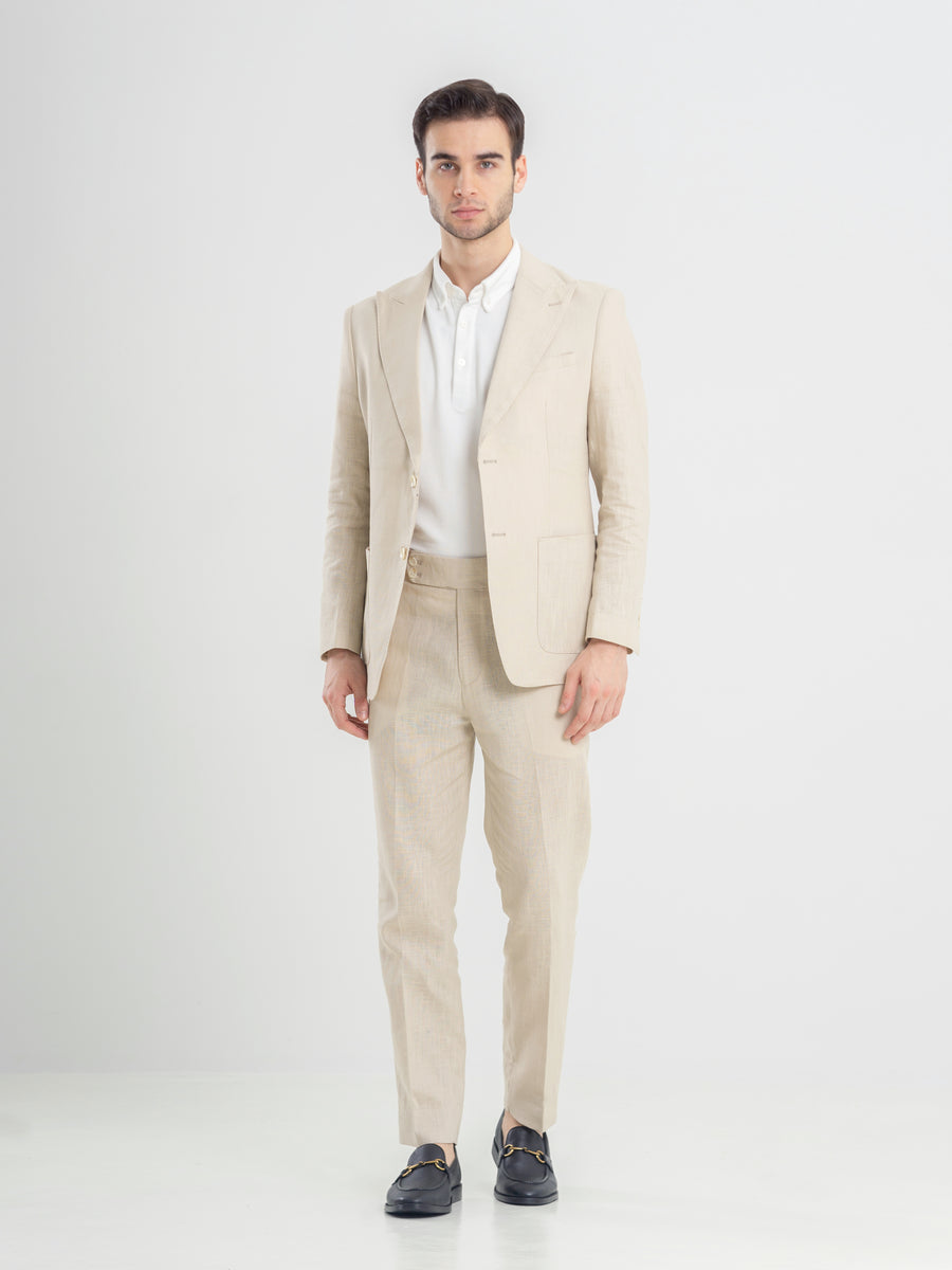 Trousers-With-Side-Adjusters-Linen-Cream-Plain_01 - Zeve