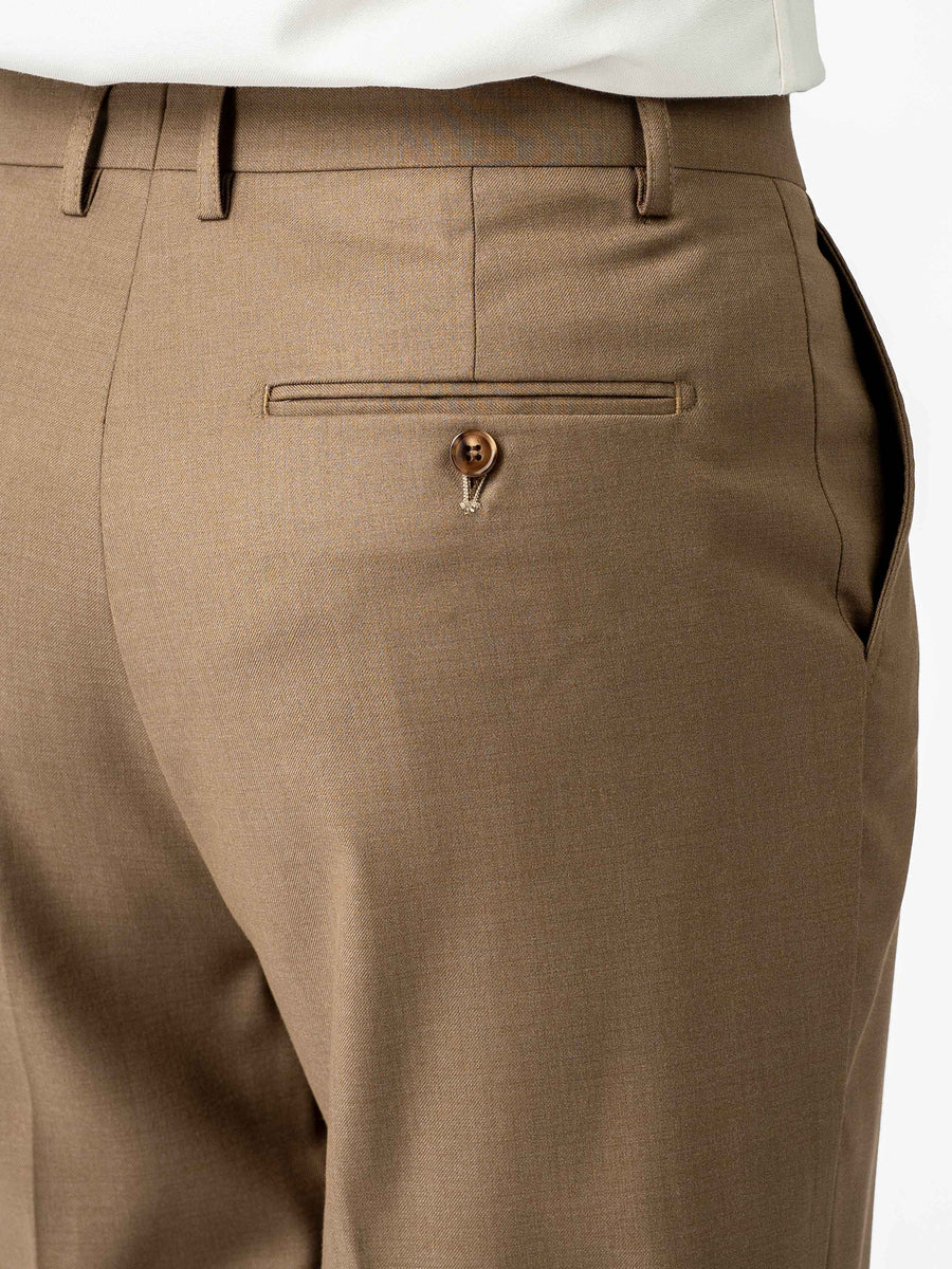 Trousers With Belt Loop - Ash Khaki (Regular Fit)