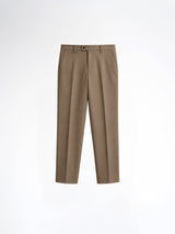Trousers With Belt Loop - Ash Khaki (Regular Fit)