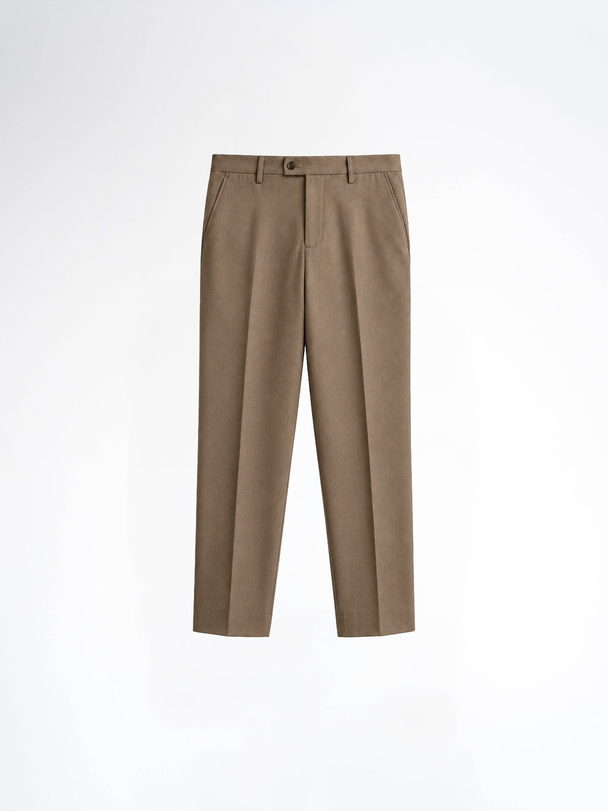 Trousers With Belt Loop - Ash Khaki (Regular Fit)
