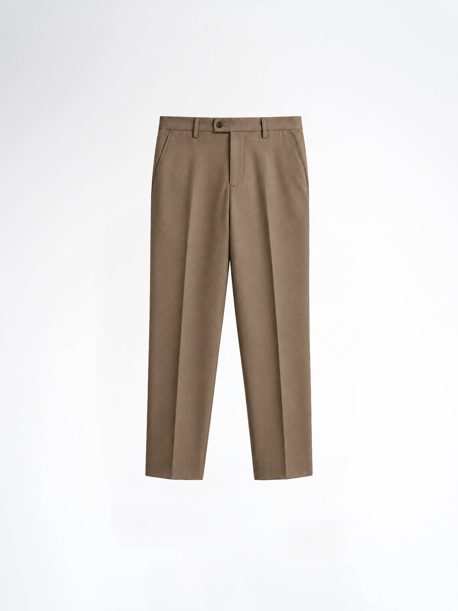Trousers With Belt Loop - Ash Khaki (Regular Fit)