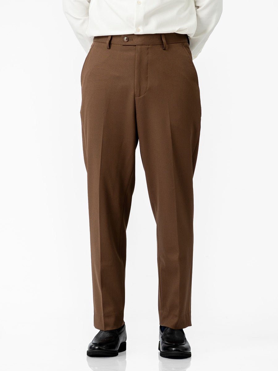 Trousers With Belt Loop - Burnt Tan (Regular Fit)