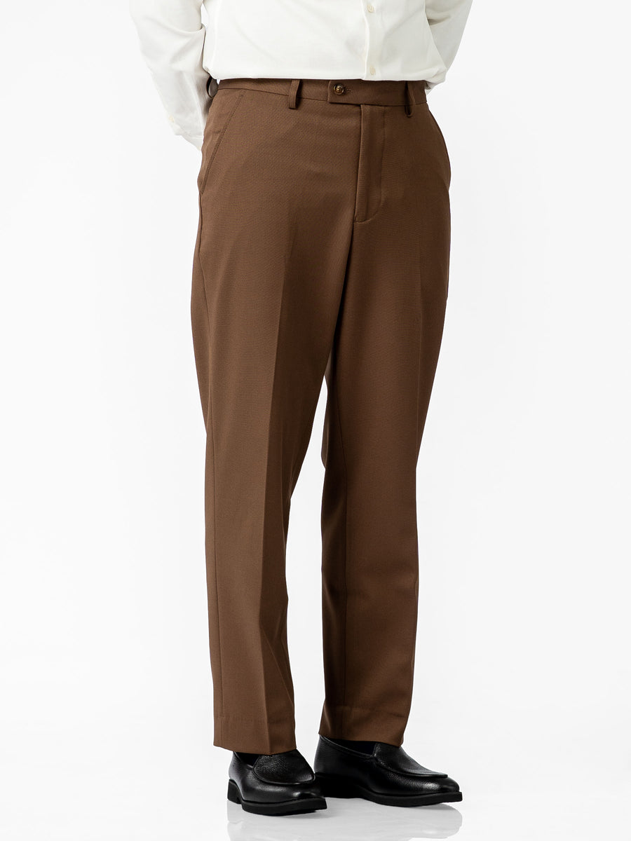 Trousers With Belt Loop - Burnt Tan (Regular Fit)