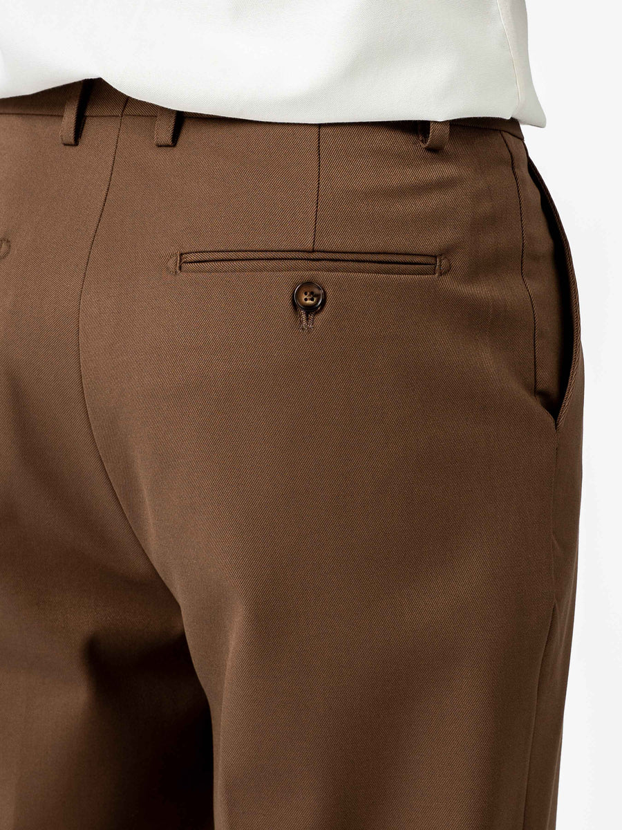 Trousers With Belt Loop - Burnt Tan (Regular Fit)