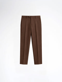 Trousers With Belt Loop - Cocoa Brown (Regular Fit)