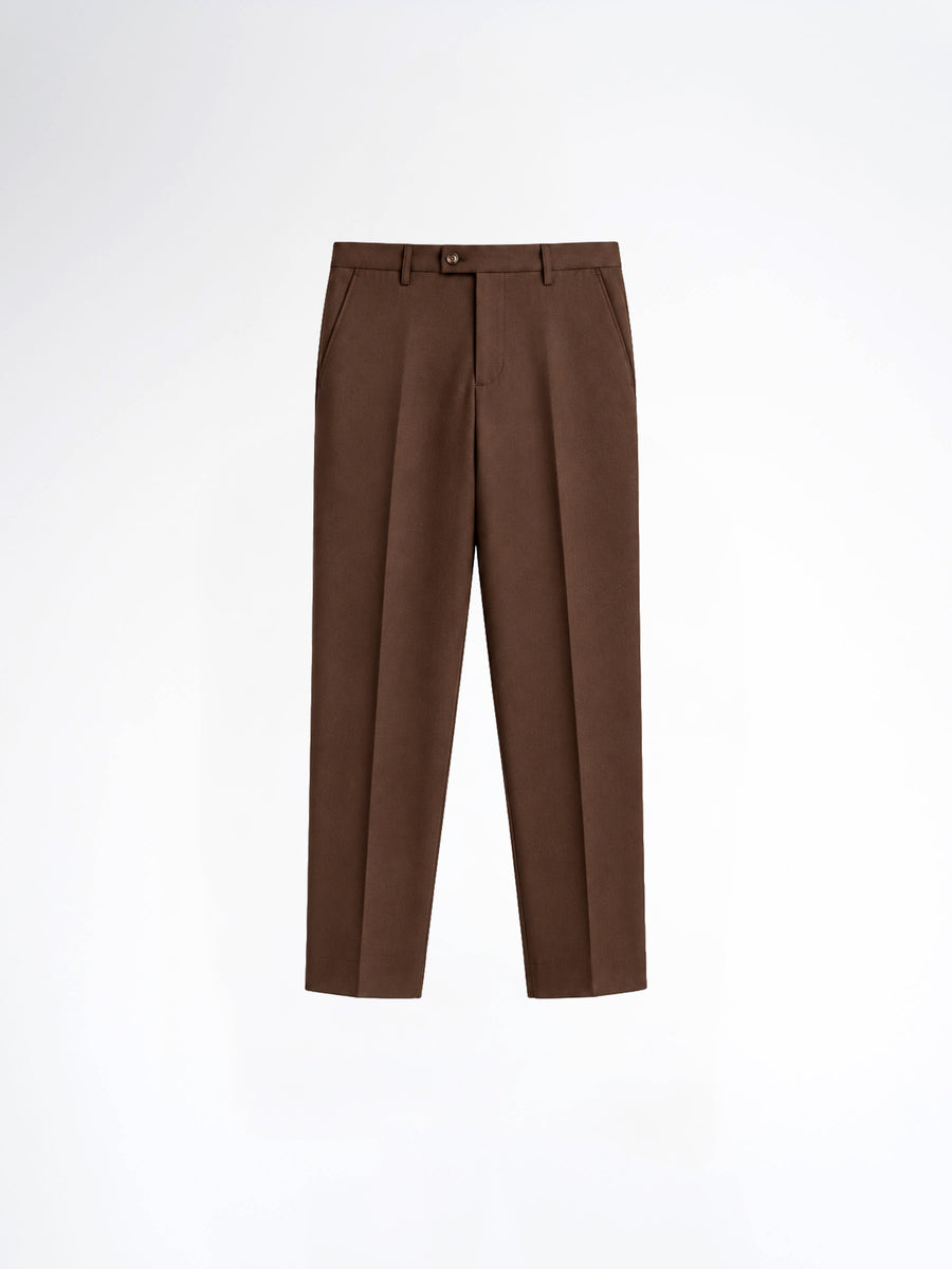 Trousers With Belt Loop - Cocoa Brown (Regular Fit)