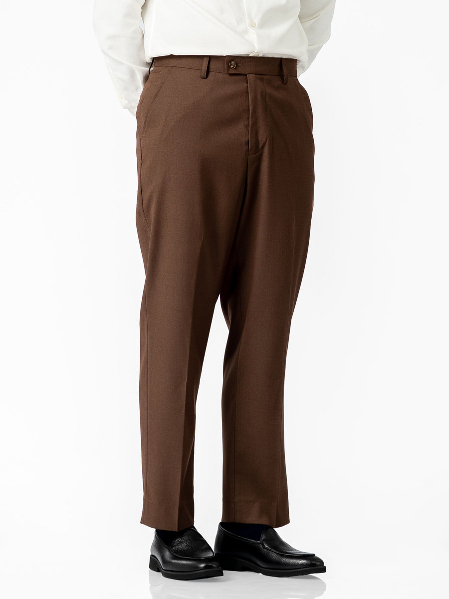 Trousers With Belt Loop - Cocoa Brown (Regular Fit)