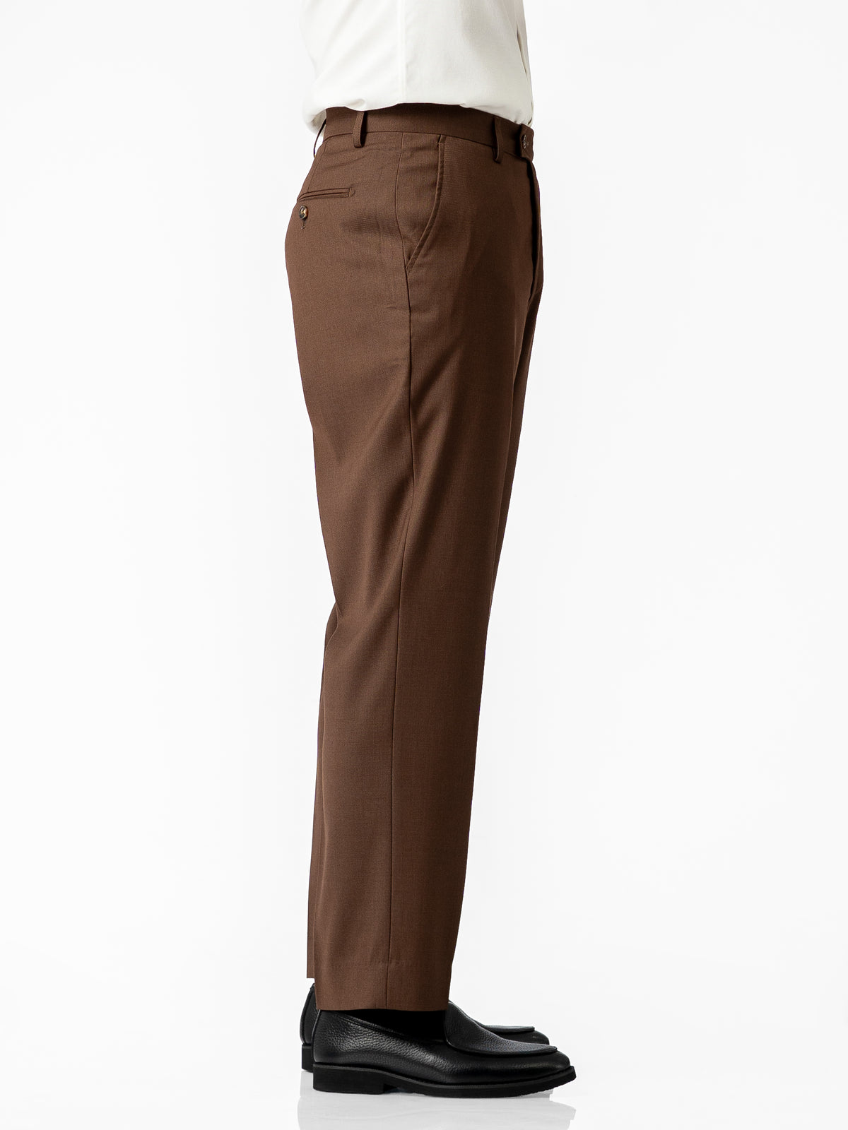 Trousers With Belt Loop - Cocoa Brown (Regular Fit)