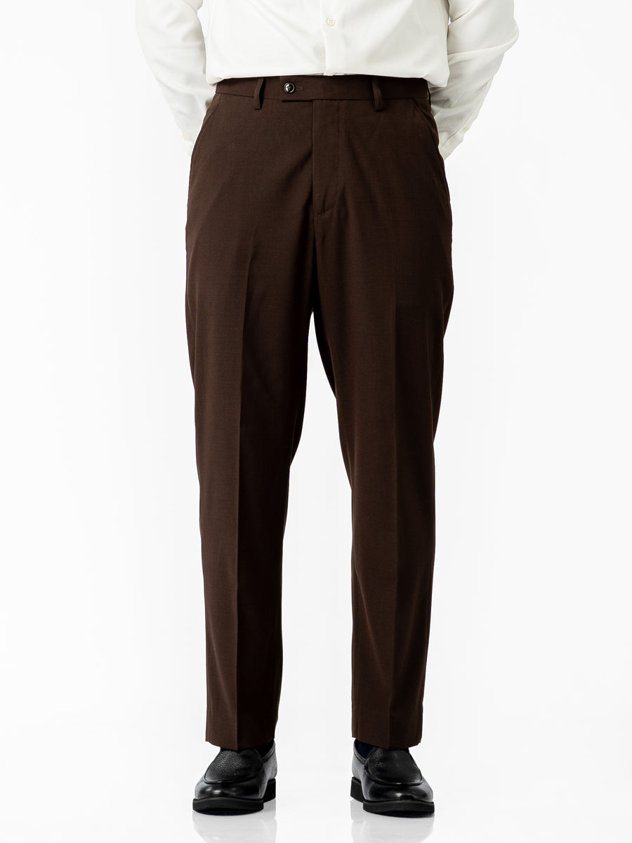 Trousers With Belt Loop - Dark Espresso (Regular Fit)