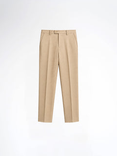 Trousers With Belt Loop - Sand Beige (Regular Fit)