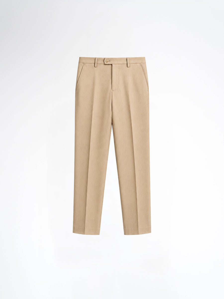 Trousers With Belt Loop - Sand Beige (Regular Fit)