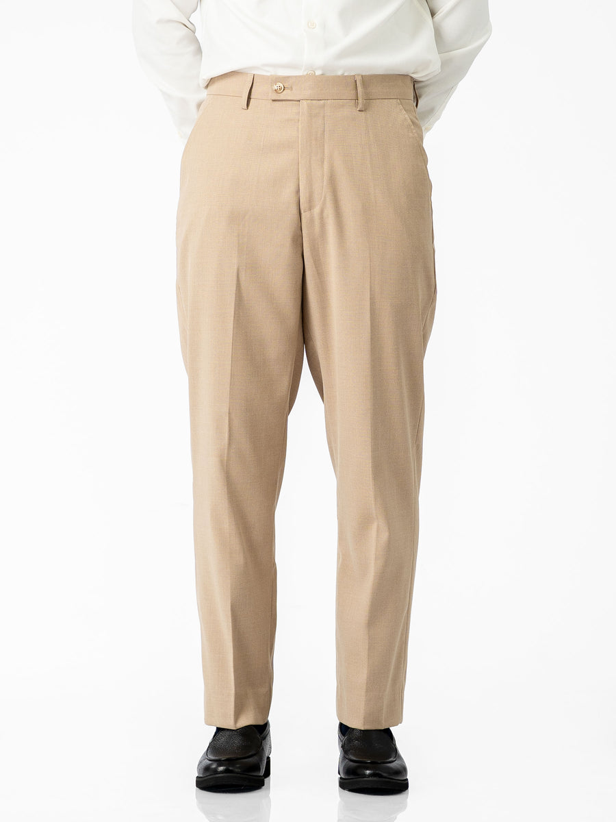 Trousers With Belt Loop - Sand Beige (Regular Fit)