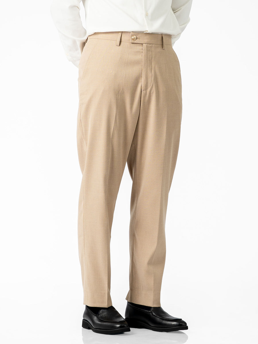 Trousers With Belt Loop - Sand Beige (Regular Fit)