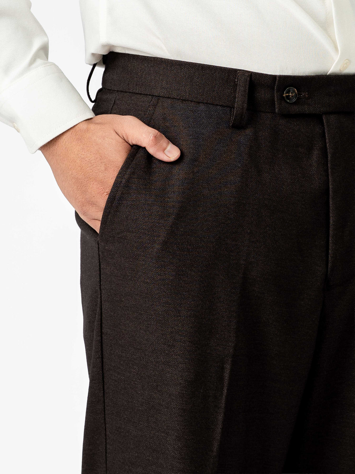 Trousers With Belt Loop - Smoky Grey (Regular Fit)