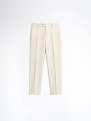 Trousers With Belt Loop - Warm Ivory (Regular Fit)
