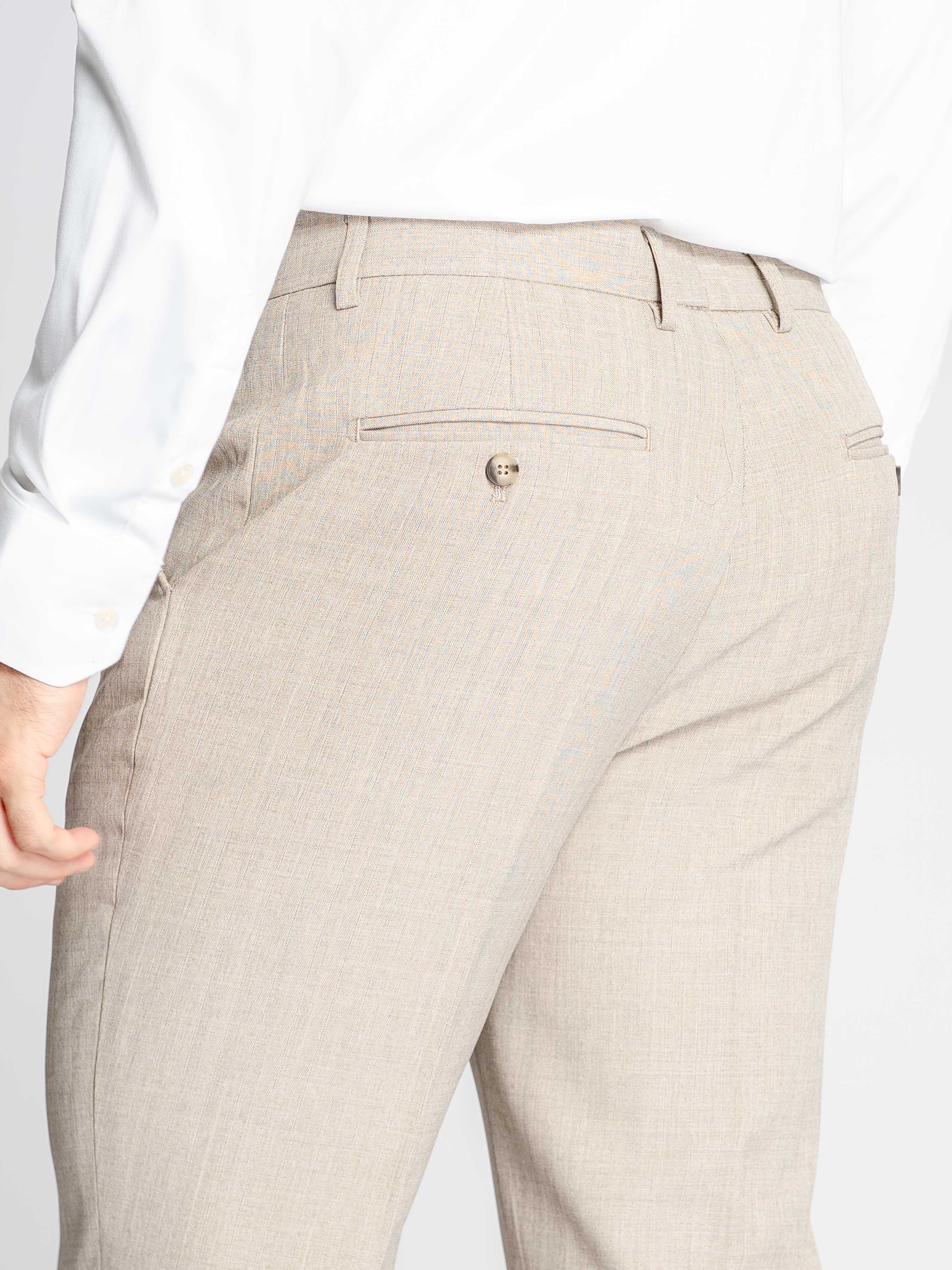 Trousers With Belt Loop - Ash Sand (Slim Straight)