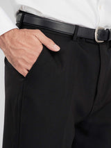 TrousersWithBeltLoopBlackCharcoalSlimStraight4 - Zeve
