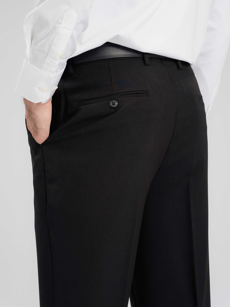 TrousersWithBeltLoopBlackCharcoalSlimStraight5 - Zeve