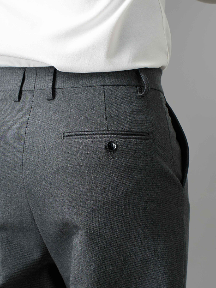 Trousers With Belt Loop - Graphite Grey (Regular Fit)