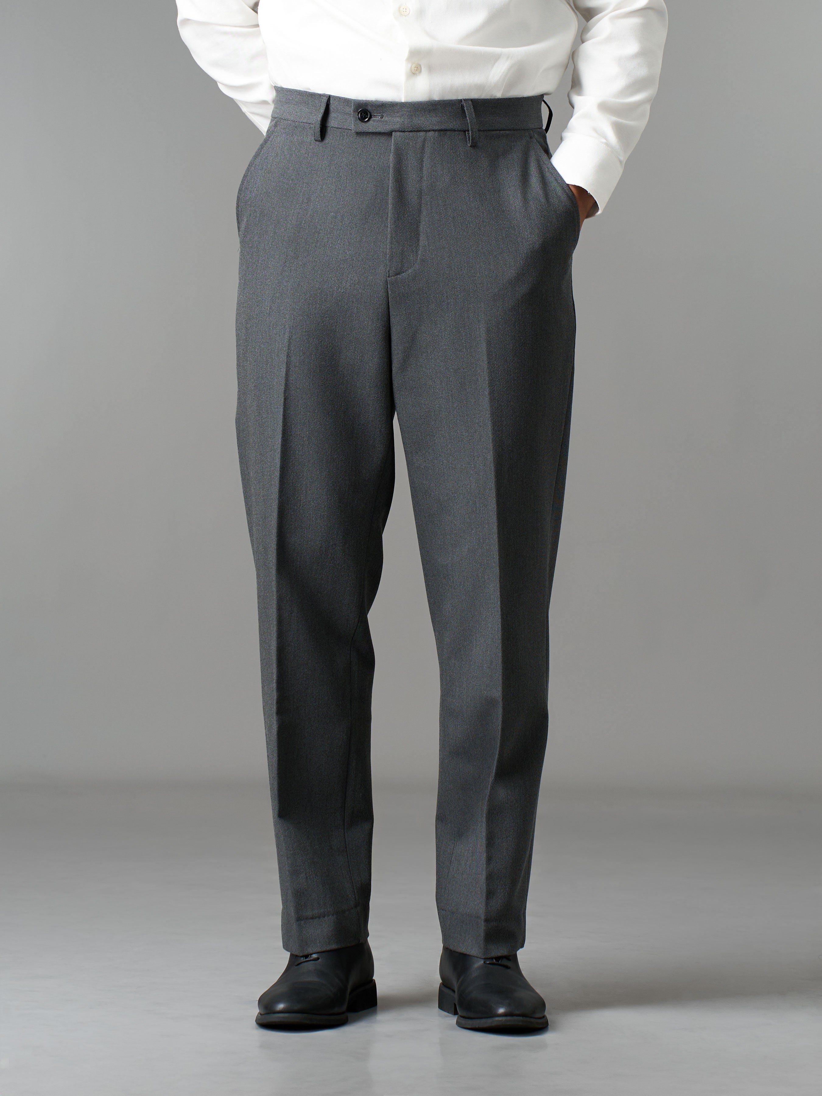 Trousers With Belt Loop - Graphite Grey (Regular Fit)