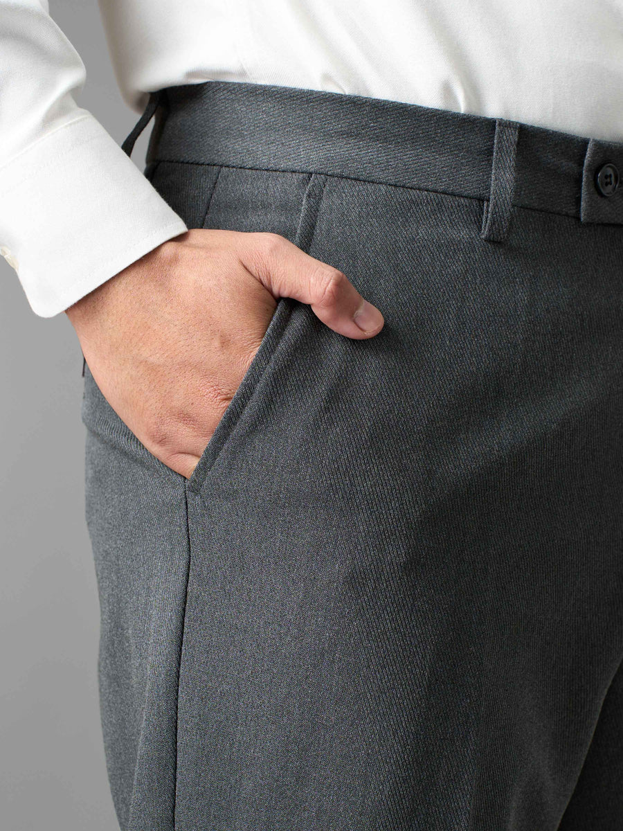 Trousers With Belt Loop - Graphite Grey (Regular Fit)
