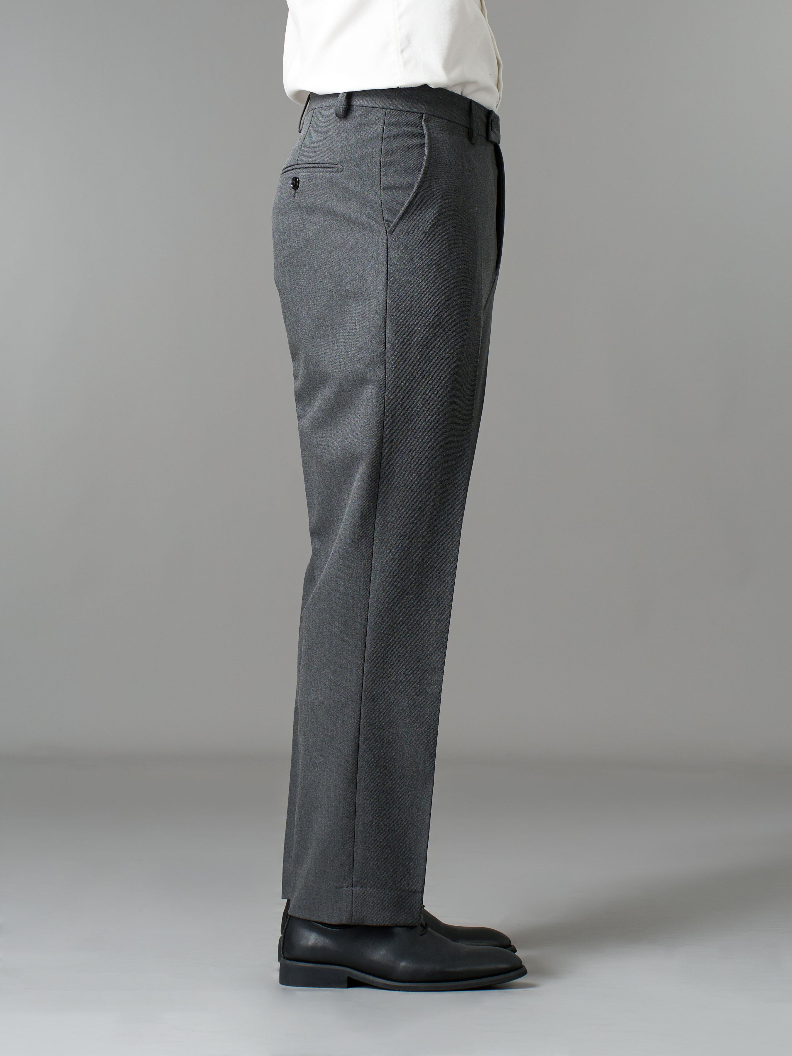 Trousers With Belt Loop - Graphite Grey (Regular Fit)